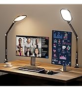 LitONES 2 Packs Led Desk Lamps for Home Office, 1200LM Dimmable Clamp-on Desktop Light, Adjustabl...