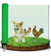 Temporary Fence Plastic Fencing: Snow Fence 4x50 with Stakes Portable Safety Barrier for Dogs Out...