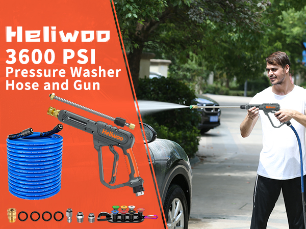 pressure washer gun and hose