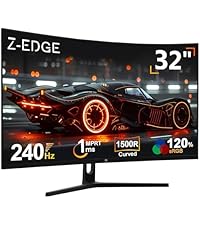 Z-Edge 27 inch Curved Gaming Monitor, FHD 1080P 180Hz 165Hz 144Hz Curved 1500R PC Monitor, MPRT 1ms,...