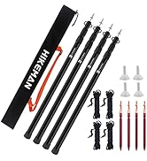 Hikeman Tarp Poles Adjustable Aluminum Telescoping Tarp Poles, Lightweight Canopy Poles Portable ...