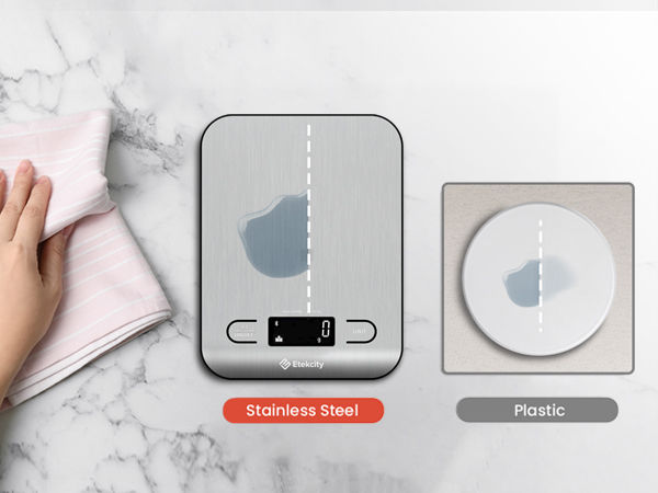 The sleek stainless steel platform makes cleanup quick and convenient