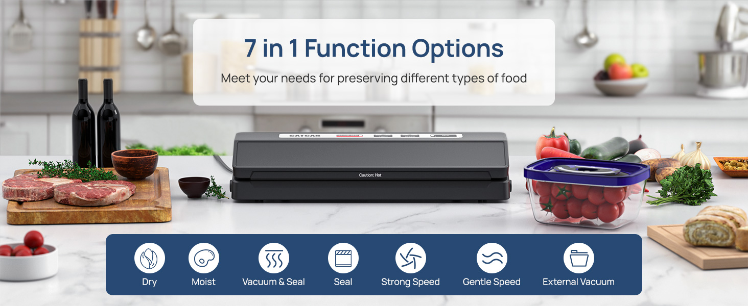 7-IN-1 Multi-mode Full Automatic Food Sealer Vacuum Sealers