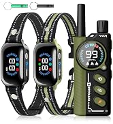 2-in-1 Bark Shock Collar 2 Pack - Smart Anti Barking Dog Training Collar with Beep/Vibration/Shoc...
