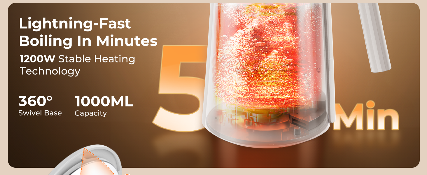 hot water kettle electric white