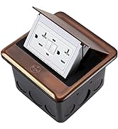 Vagueior Pop-Up Floor Box Kit, 20A Tamper-Weather Resistant Receptacle GFCI Outlet, Corrosive Res...