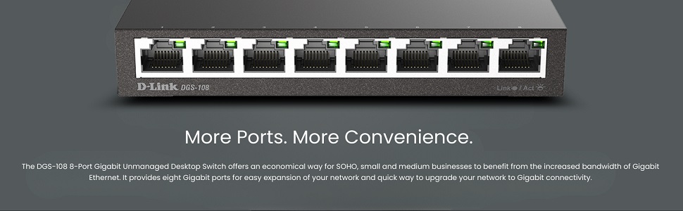 Gigabit connectivity SOHO SMB bandwidth easy expansion 
