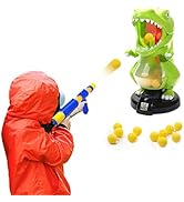 EagleStone Dinosaur Shooting Toys for Boys, Kids Target Shooting Games w/ Air Pump Gun Birthday P...