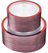 U-QE 120PCS Red Plastic Plates - Red Plates Disposable Heavy Duty - Clear Plastic Plates Set Incl...
