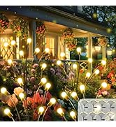 2026 Upgraded Solar Lights Outdoor, 8 Pack Solar Garden Lights with 2 Modes, Firefly Lights Outdo...