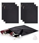 Ewen 6 Pack Small Satin Dust Bags with Blank Tags, 11.8x15.7in Reusable Dustbags for Handbags wit...
