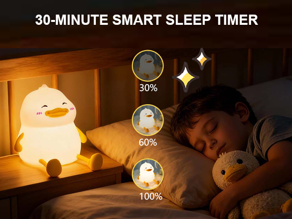 Adorable Duck Silicone Night Light for Kids