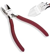 KATA 6-Inch Flush Cut Wire Cutters, Heavy Duty Side Cutter Pliers with Safety Cap, Sharp Snips fo...