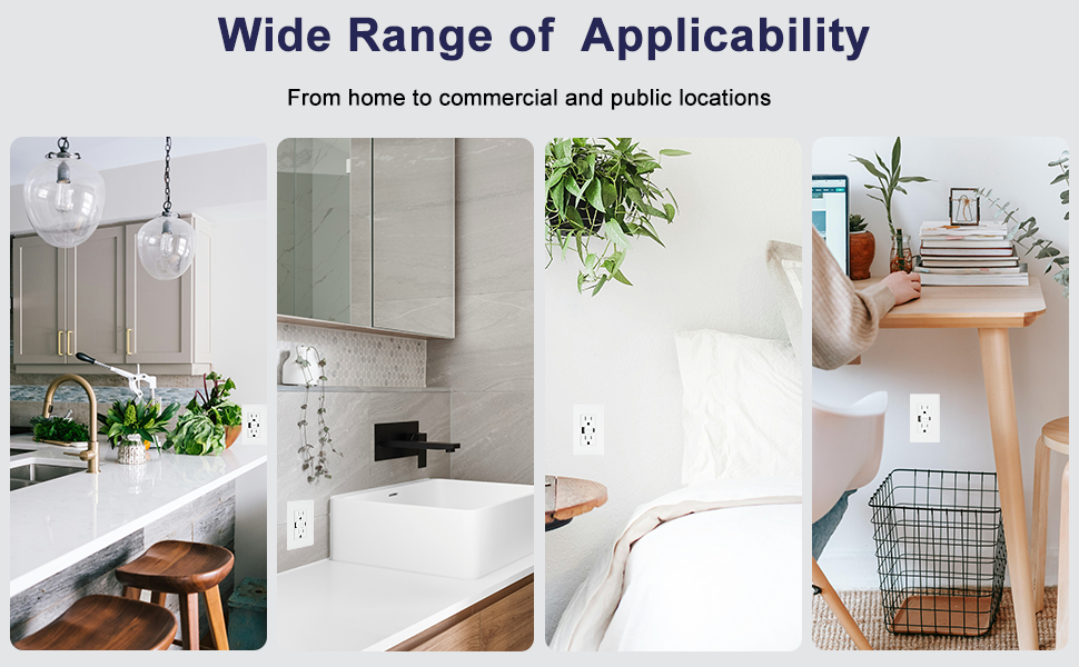 kitchen bathroom charging usb c usb a