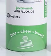 The Humble Co Fluoride-Free Chewable Toothpaste Tablets, Mint - Bite, Chew, Brush - Zero Water &amp; ...