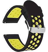 Universal 18mm 20mm 22mm 24mm Width Silicone Watch Band Replacement, Quick Release Rubber Watch B...
