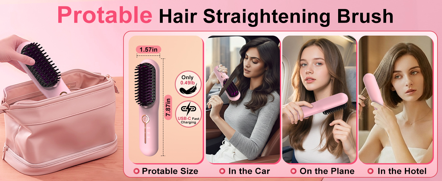 cordless straightener brush