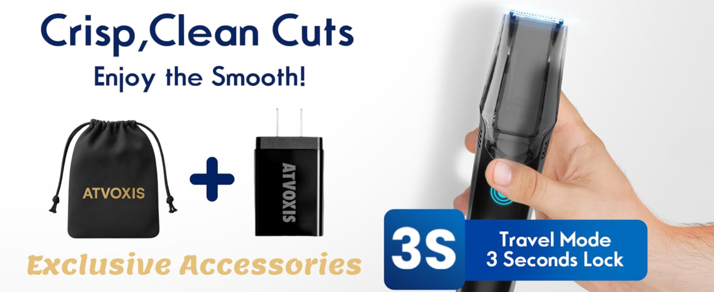 Vacuum Beard Trimmer for Men