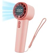 Handheld Portable High-Speed Fan K300, 120-Speed Turbo, LED Display, USB-C Rechargeable, 13000 RP...