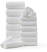 18 Piece Family Bath Towel Set Include 6 Bath Towels,6 Hand Towels and 6 Washcloths Soft Bathroom...
