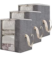 Qozary 122L Large Foldable Storage Bag Organizer Clothes Storage Container for Blanket Comforter ...