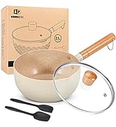 2.1 Quart Saucepan Set with Lid, Nonstick Aluminum Sauce Pot, Induction Compatible Small Cooking ...