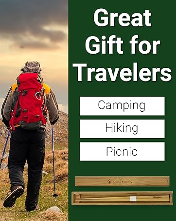Chopsticks For Camping Hiking Picnic Travel Edition - Portable With Chopstick Case