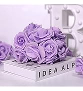 VIPMOON LED Rose Flower String Lights, Purple Indoor Fairy String Lights for Bedroom 2M/6.6ft 20 ...