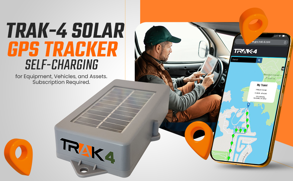 gps tracker trailer solar vehicles assets equipment trak4