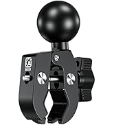 BRCOVAN Aluminum Alloy Handlebar Clamp Mount Base with 1.5'' TPU Ball for Rails 0.5'' to 1.75'' i...