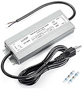 LLTOP LED Driver 60 Watts Waterproof IP67 Power Supply AC100-264V to 12V DC 5A Low Voltage Transf...