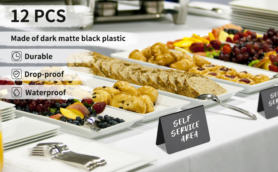 food labels for party buffet