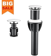 Vessel Sink Drain without Overflow - Bathroom Pop up Sink Drain, Brushed Nickel Vessel Sink Drain...