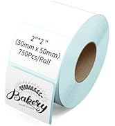 Round 2'' Thermal Labels, Direct Thermal Label,Roll of 750 Thermal Labels Waterproof, Oil-Proof S...