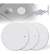 Wuno Shop 3 Pcs Smoke Detecte Cover Plate, 5 Inch Metal Round Blank Ceiling Cover Plate, Outlet C...