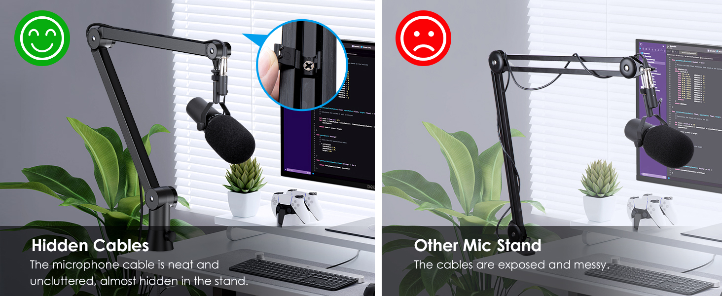 sm7b boom arm mic stand mic arm for mv7 shure mic stand 