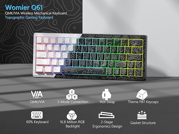 65% keyboard gaming custom keyboard gravastar keyboard creamy keyboard wireless keyboard