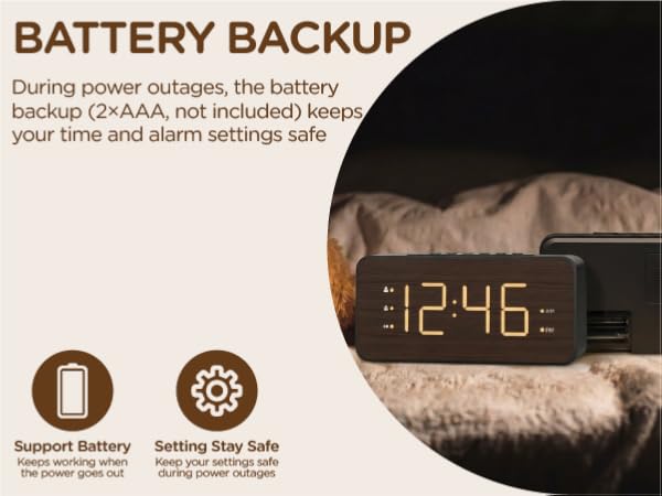 battery alarm clock