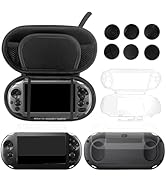 JDGPOKOO 10 in 1 Accessories Kit for PS Vita 2000, Carrying Case for PSV 2000, Protective Case, F...
