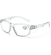ProtectX Stylish Anti-Fog &amp; Scratch-Resistant Safety Glasses With Readers, UV Protection Goggles,...