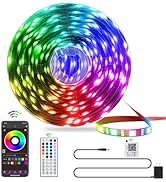 QZYL LED Lights for Bedroom, 25FT RGB LED Strip Lights with 44 Keys IR Remote, Smart LED Light St...