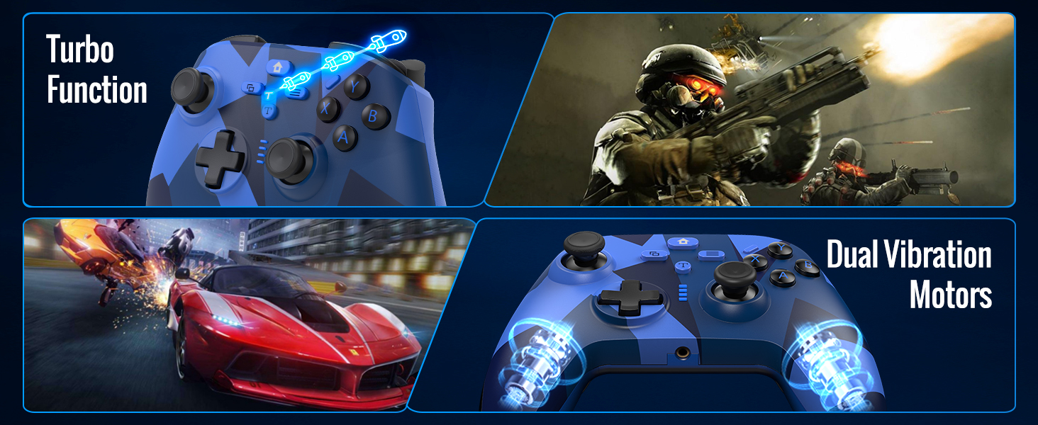 for xbox one controller dual vibration motor turbo function