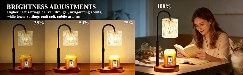 Electric Candle Warmer Lamp with Timer, Dimmable Candle Lamp