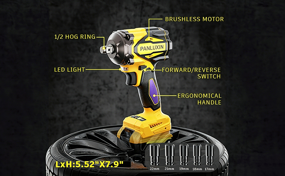 compact impact wrench,brushless impact wrench,1/2 inch impact wrench,impact wrench for car tires
