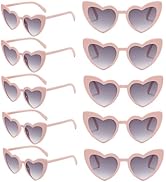 NLEYANB 10-Pack Heart-Shaped Fashion Sunglasses, UV400 Protection Unisex Party Favors Bulk Access...
