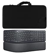NUENSS-ROR Soft Wireless Keyboard Travel Case for Logitech Ergo K860/Logitech Wave Keys MK670 Wir...