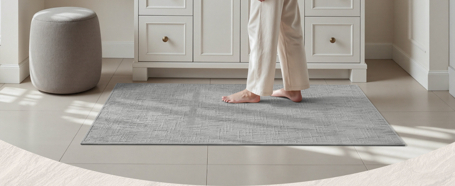 Modern Woven Jacquard Bathroom Mat