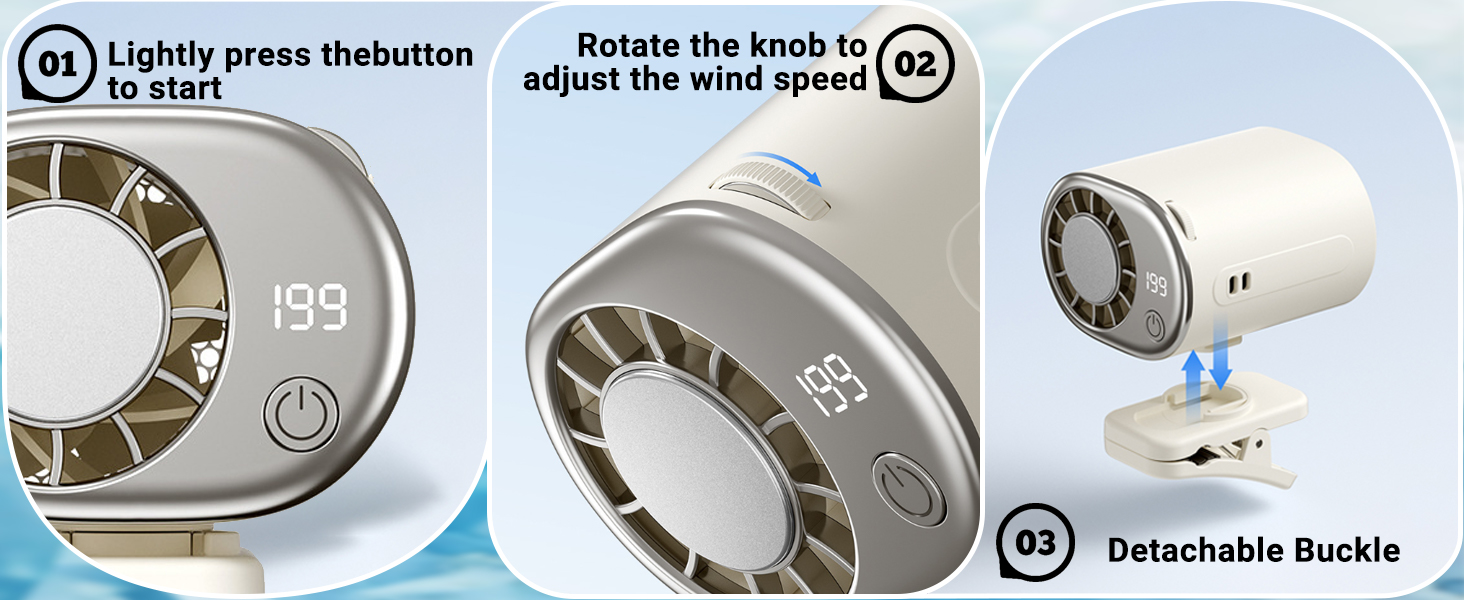 2026 Mini Portable Car Clip on Air Conditioner Fan