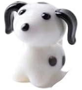 Handmade Mini Puppy Hand Blown Glass Ornaments, Miniature Dog Figurine Desktop Decoration Creativ...