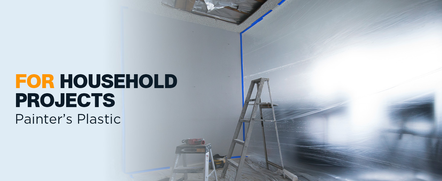 Complete your paint roller kit with this large plastic sheeting for full coverage.